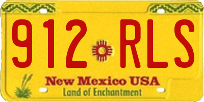 NM license plate 912RLS