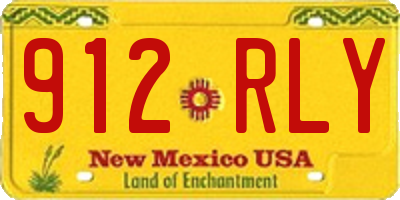 NM license plate 912RLY