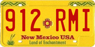 NM license plate 912RMI