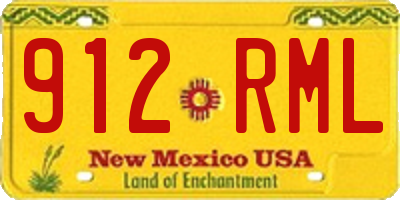 NM license plate 912RML