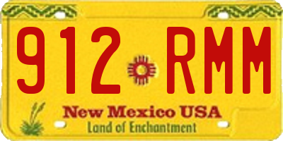 NM license plate 912RMM