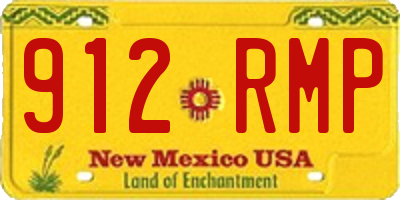 NM license plate 912RMP