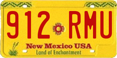 NM license plate 912RMU