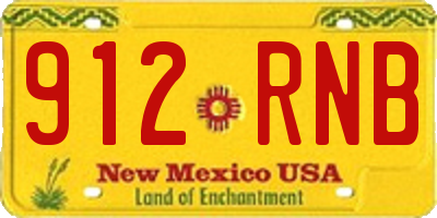 NM license plate 912RNB