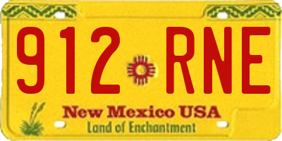 NM license plate 912RNE