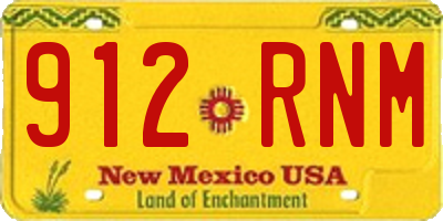 NM license plate 912RNM