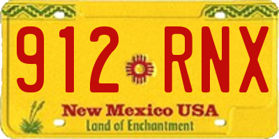 NM license plate 912RNX