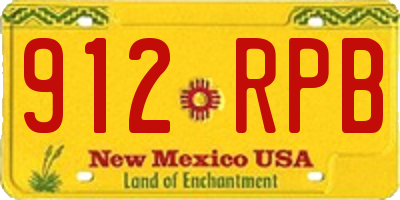 NM license plate 912RPB