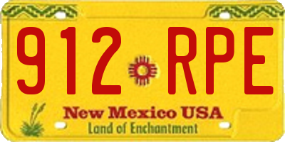 NM license plate 912RPE
