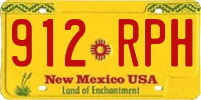 NM license plate 912RPH