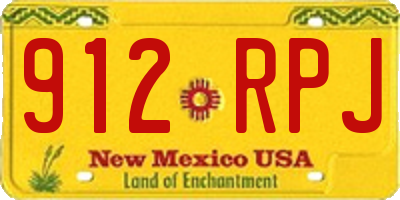 NM license plate 912RPJ
