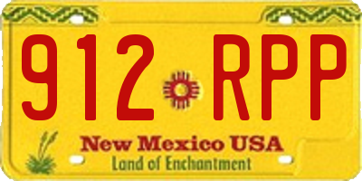 NM license plate 912RPP