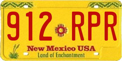 NM license plate 912RPR