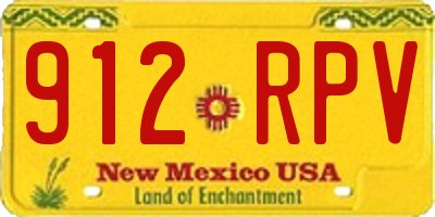 NM license plate 912RPV