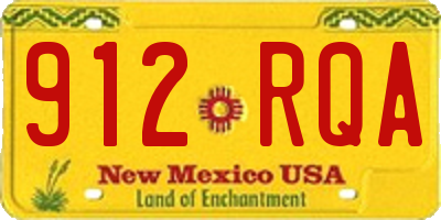 NM license plate 912RQA