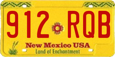 NM license plate 912RQB