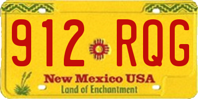 NM license plate 912RQG
