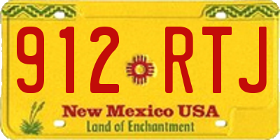 NM license plate 912RTJ
