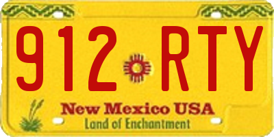 NM license plate 912RTY