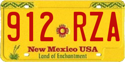 NM license plate 912RZA