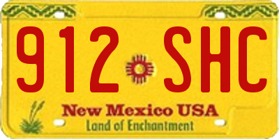 NM license plate 912SHC