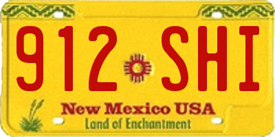 NM license plate 912SHI