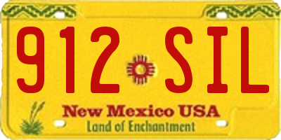 NM license plate 912SIL