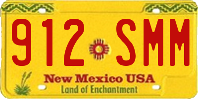 NM license plate 912SMM