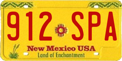 NM license plate 912SPA