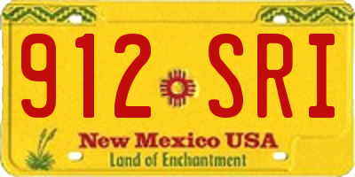 NM license plate 912SRI