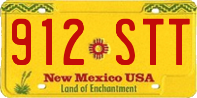 NM license plate 912STT