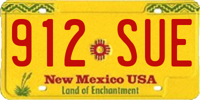 NM license plate 912SUE