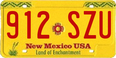 NM license plate 912SZU