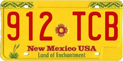 NM license plate 912TCB