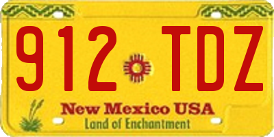 NM license plate 912TDZ