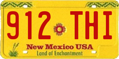 NM license plate 912THI