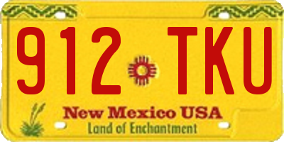 NM license plate 912TKU