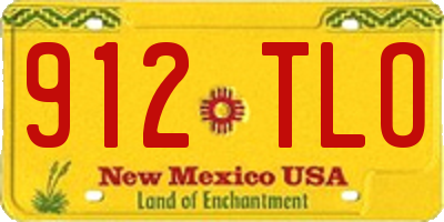 NM license plate 912TLO