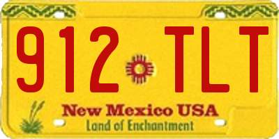 NM license plate 912TLT