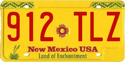 NM license plate 912TLZ