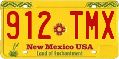 NM license plate 912TMX