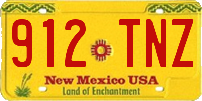 NM license plate 912TNZ