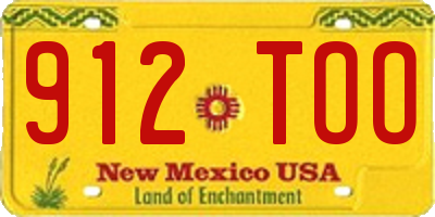 NM license plate 912TOO