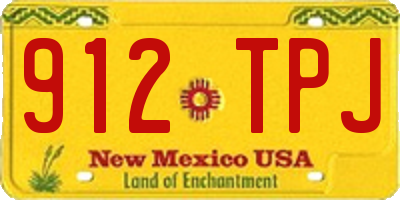 NM license plate 912TPJ