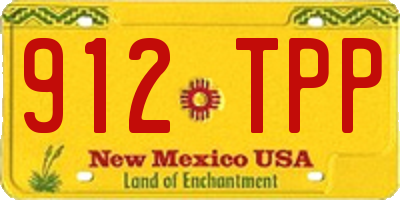 NM license plate 912TPP