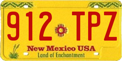 NM license plate 912TPZ