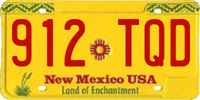 NM license plate 912TQD