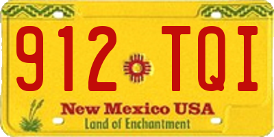 NM license plate 912TQI
