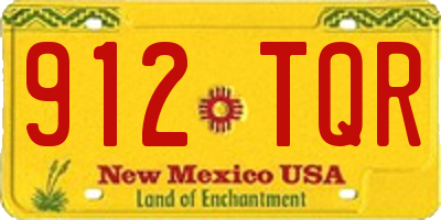 NM license plate 912TQR