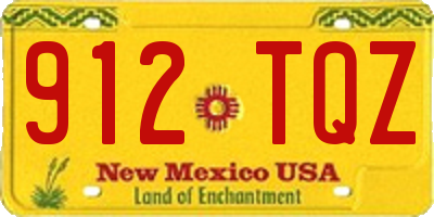 NM license plate 912TQZ